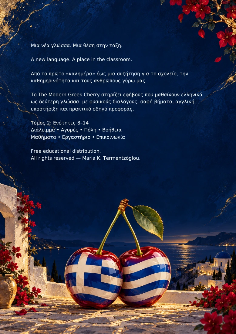 The Modern Greek Cherry Volume 2 back cover